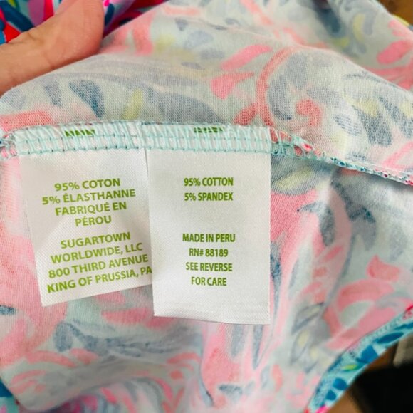 Aleah Long Sleeve Top Surf Blue Flim Flam Size L NWT Lilly Pulitzer - Picture 5 of 5